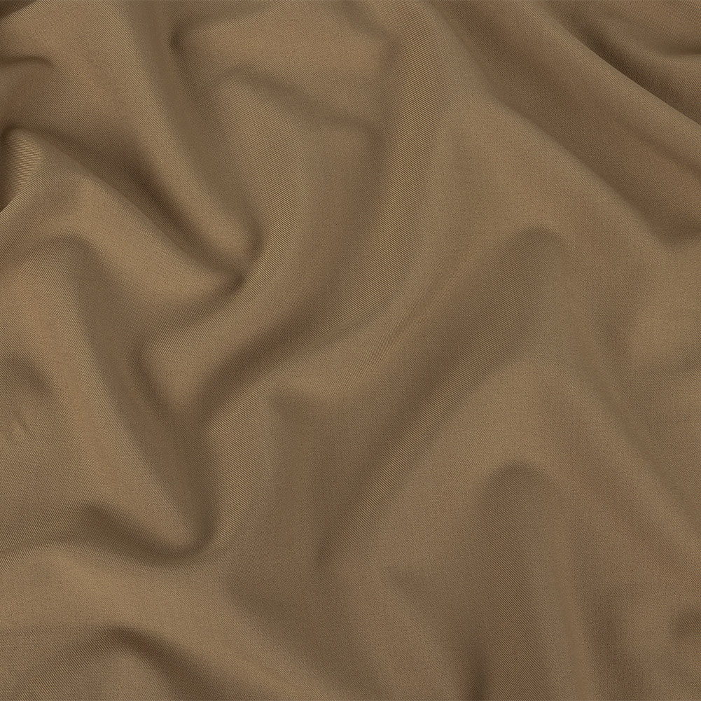 Taupe Four-Way Stretch Polyester Twill Suiting Taupe Four-Way Stretch Polyester Twill Suiting