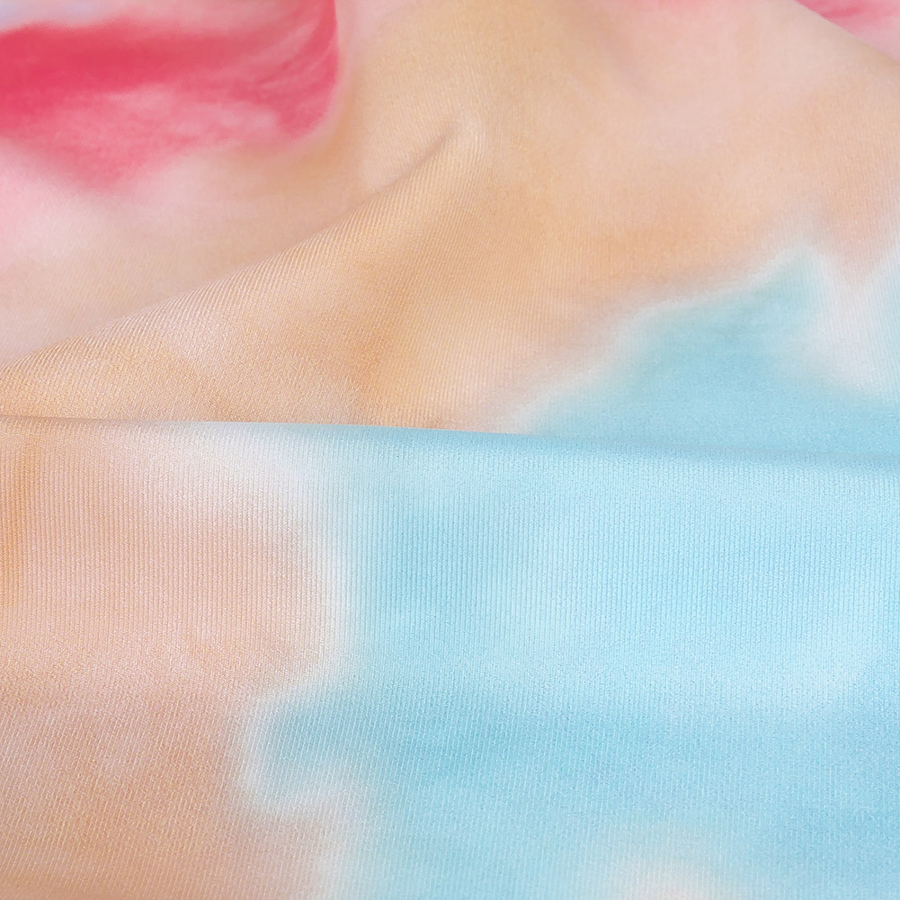 Compression Swimwear Tricot, UV Protective with Aloe Vera Microcapsules – Orange, Pink and Blue Tie Dye – Caye Collection Compression Swimwear Tricot, UV Protective with Aloe Vera Microcapsules – Orange, Pink and Blue Tie Dye – Caye Collection