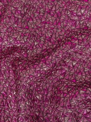 Mood Exclusive Metallic Fuchsia and Corsage Pink Tactile Triangles Luxury Brocade Mood Exclusive Metallic Fuchsia and Corsage Pink Tactile Triangles Luxury Brocade