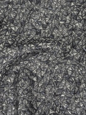 Mood Exclusive Metallic Silver and Navy Tactile Triangles Luxury Brocade Mood Exclusive Metallic Silver and Navy Tactile Triangles Luxury Brocade