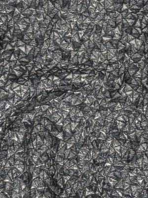 Mood Exclusive Metallic Silver and Navy Tactile Triangles Luxury Brocade Mood Exclusive Metallic Silver and Navy Tactile Triangles Luxury Brocade