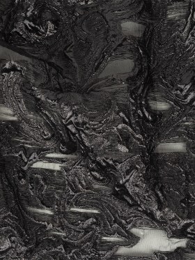 Mood Exclusive Metallic Black Swirls Sheer Organza Luxury Brocade Mood Exclusive Metallic Black Swirls Sheer Organza Luxury Brocade