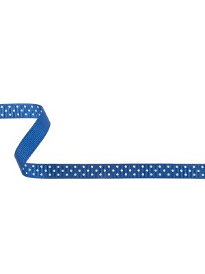 Deep Ultramarine and White Polka Dots Grosgrain Ribbon – 0.375″ Deep Ultramarine and White Polka Dots Grosgrain Ribbon – 0.375″