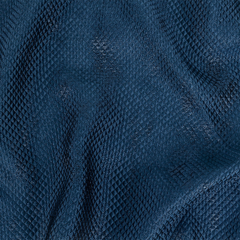 Mood Exclusive Jolene Metallic Navy Tiny Diamonds Quilted Luxury Brocade Mood Exclusive Jolene Metallic Navy Tiny Diamonds Quilted Luxury Brocade
