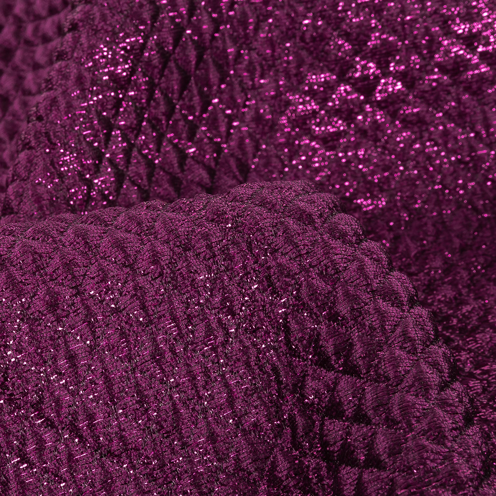 Mood Exclusive Jolene Metallic Fuchsia Tiny Diamonds Quilted Luxury Brocade Mood Exclusive Jolene Metallic Fuchsia Tiny Diamonds Quilted Luxury Brocade