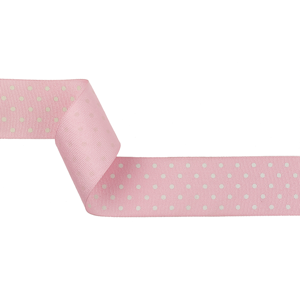 Parfait Pink and White Polka Dots Grosgrain Ribbon – 1.625″ Parfait Pink and White Polka Dots Grosgrain Ribbon – 1.625″