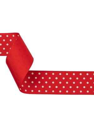 High Risk Red and White Polka Dots Grosgrain Ribbon – 1.625″ High Risk Red and White Polka Dots Grosgrain Ribbon – 1.625″