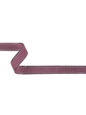 Purple Woven Ribbon with Navy and White Stitched Border – 0.625″ Purple Woven Ribbon with Navy and White Stitched Border – 0.625″