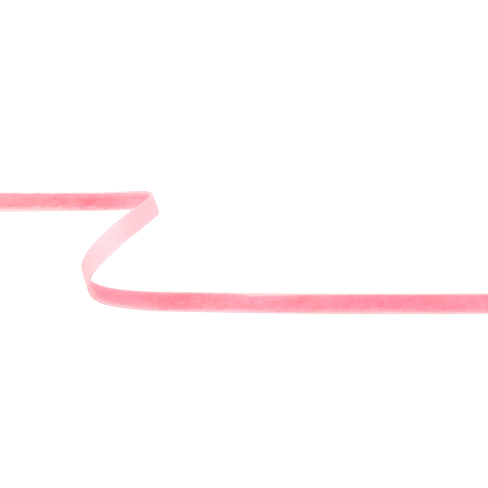 Flamingo Pink Single Face Velvet Ribbon – 0.3125″ Flamingo Pink Single Face Velvet Ribbon – 0.3125″