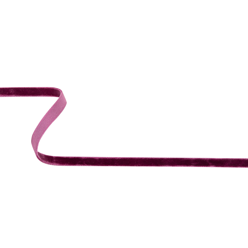 Amaranth Single Face Velvet Ribbon – 0.3125″ Amaranth Single Face Velvet Ribbon – 0.3125″