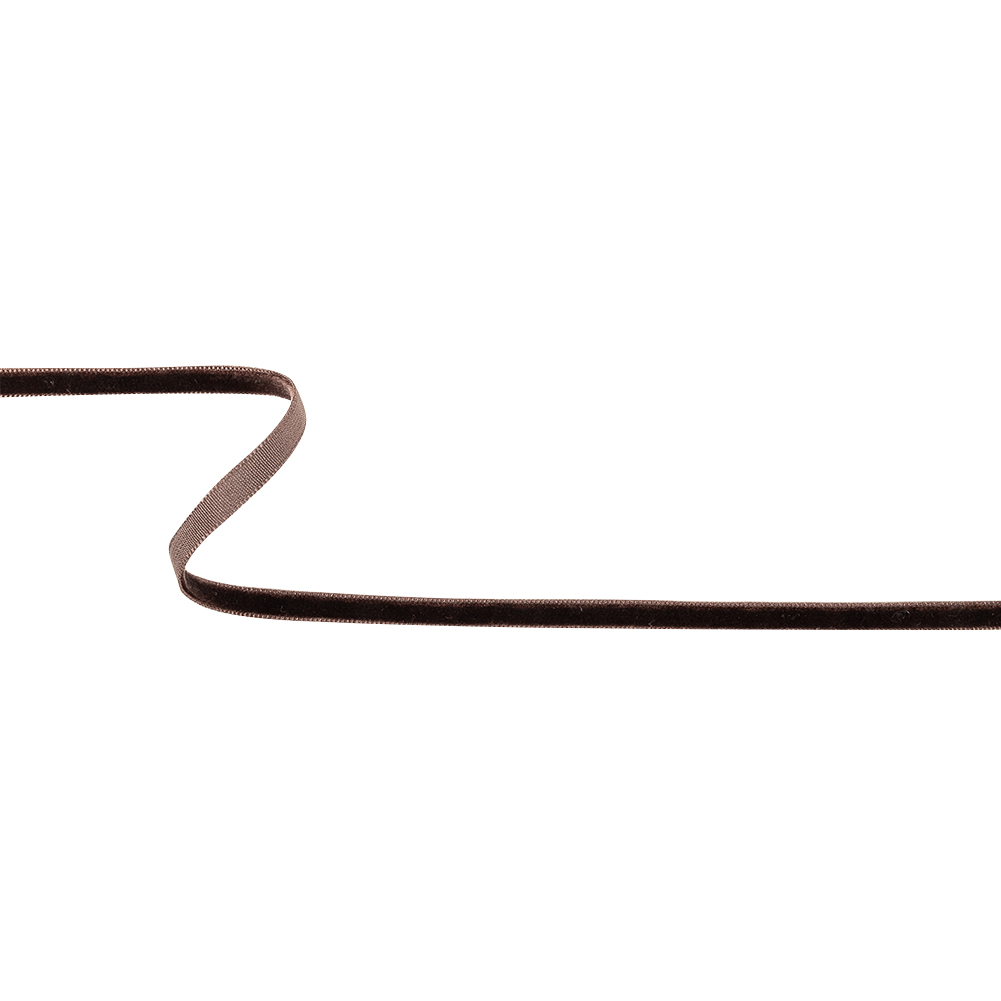 Deepest Gray Single Face Velvet Ribbon – 0.25″ Deepest Gray Single Face Velvet Ribbon – 0.25″