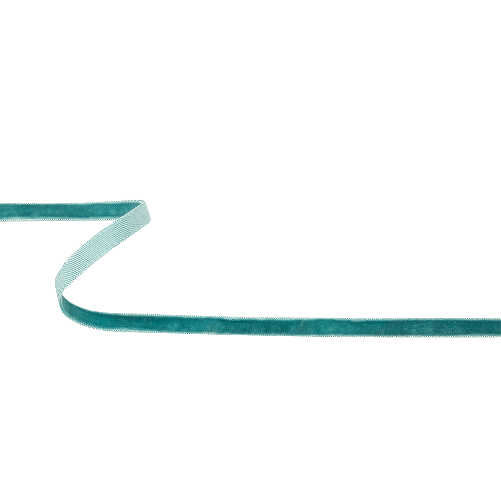 Teal Single Face Velvet Ribbon – 0.3125″ Teal Single Face Velvet Ribbon – 0.3125″