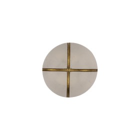 Frosted White and Gold Textured Shank Back Button – 24L/15mm Frosted White and Gold Textured Shank Back Button – 24L/15mm