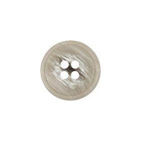 Italian Light Gray and White Striated 4-Hole Plastic Button – 28L/18mm Italian Light Gray and White Striated 4-Hole Plastic Button – 28L/18mm