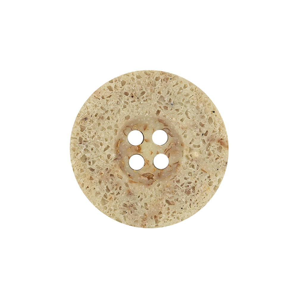 Cloud Cream, Brown and Orange Speckled 4-Hole Textured Button – 36L/23mm Cloud Cream, Brown and Orange Speckled 4-Hole Textured Button – 36L/23mm