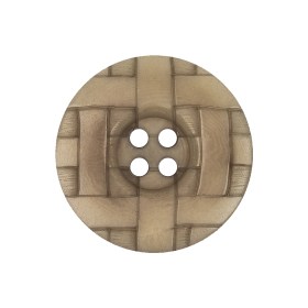 Cobble Stone Faux Basketweave 4-Hole Plastic Button – 40L/25.5mm Cobble Stone Faux Basketweave 4-Hole Plastic Button – 40L/25.5mm