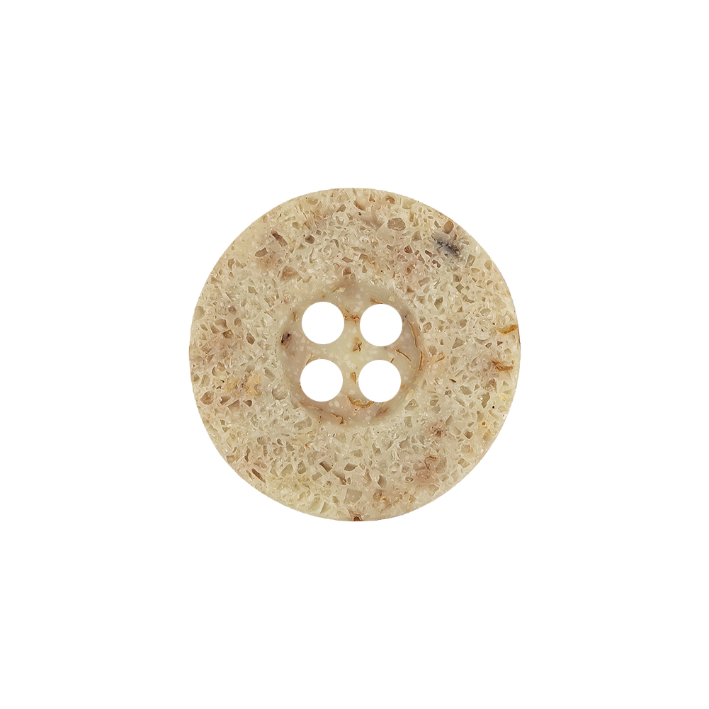 Cloud Cream, Brown and Orange Speckled 4-Hole Textured Button – 32L/20mm Cloud Cream, Brown and Orange Speckled 4-Hole Textured Button – 32L/20mm
