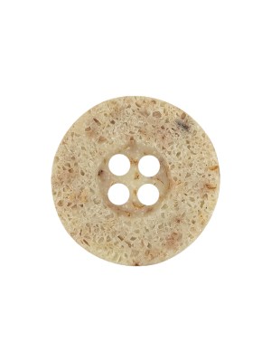 Cloud Cream, Brown and Orange Speckled 4-Hole Textured Button – 32L/20mm Cloud Cream, Brown and Orange Speckled 4-Hole Textured Button – 32L/20mm