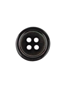 Italian Black Iridescent Shallow Plate 4-Hole Plastic Button – 24L/15mm Italian Black Iridescent Shallow Plate 4-Hole Plastic Button – 24L/15mm