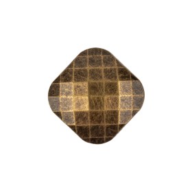 Bronze Geometric Textured Plastic Shank Back Button – 34L/21.5mm Bronze Geometric Textured Plastic Shank Back Button – 34L/21.5mm
