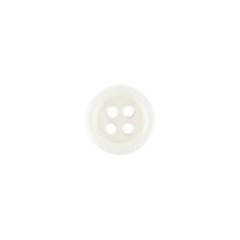 Milky White Tire Shaped Rim 4-Hole Plastic Button – 17L/10.5mm Milky White Tire Shaped Rim 4-Hole Plastic Button – 17L/10.5mm
