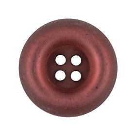 Ruby Red Frosted Deepwell 4-Hole Plastic Button – 34L/21.5mm Ruby Red Frosted Deepwell 4-Hole Plastic Button – 34L/21.5mm