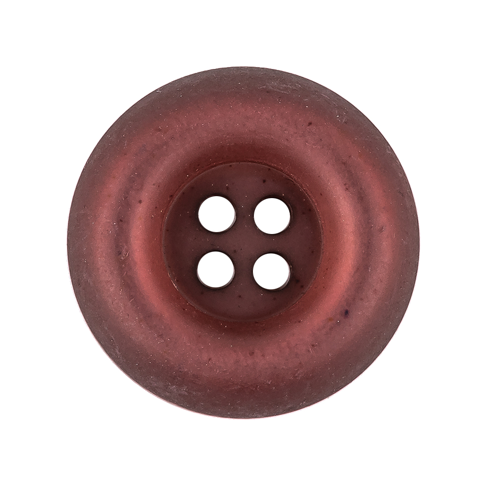 Ruby Red Frosted Deepwell 4-Hole Plastic Button – 34L/21.5mm Ruby Red Frosted Deepwell 4-Hole Plastic Button – 34L/21.5mm
