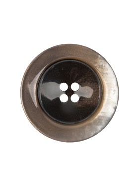 Beige and Brownie Iridescent 4-Hole Plastic Dish Button – 36L/23mm Beige and Brownie Iridescent 4-Hole Plastic Dish Button – 36L/23mm