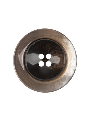 Beige and Brownie Iridescent 4-Hole Plastic Dish Button – 36L/23mm Beige and Brownie Iridescent 4-Hole Plastic Dish Button – 36L/23mm