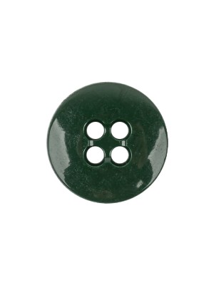 Hunter Green Low Convex 4-Hole Plastic Button – 27L/17mm Hunter Green Low Convex 4-Hole Plastic Button – 27L/17mm