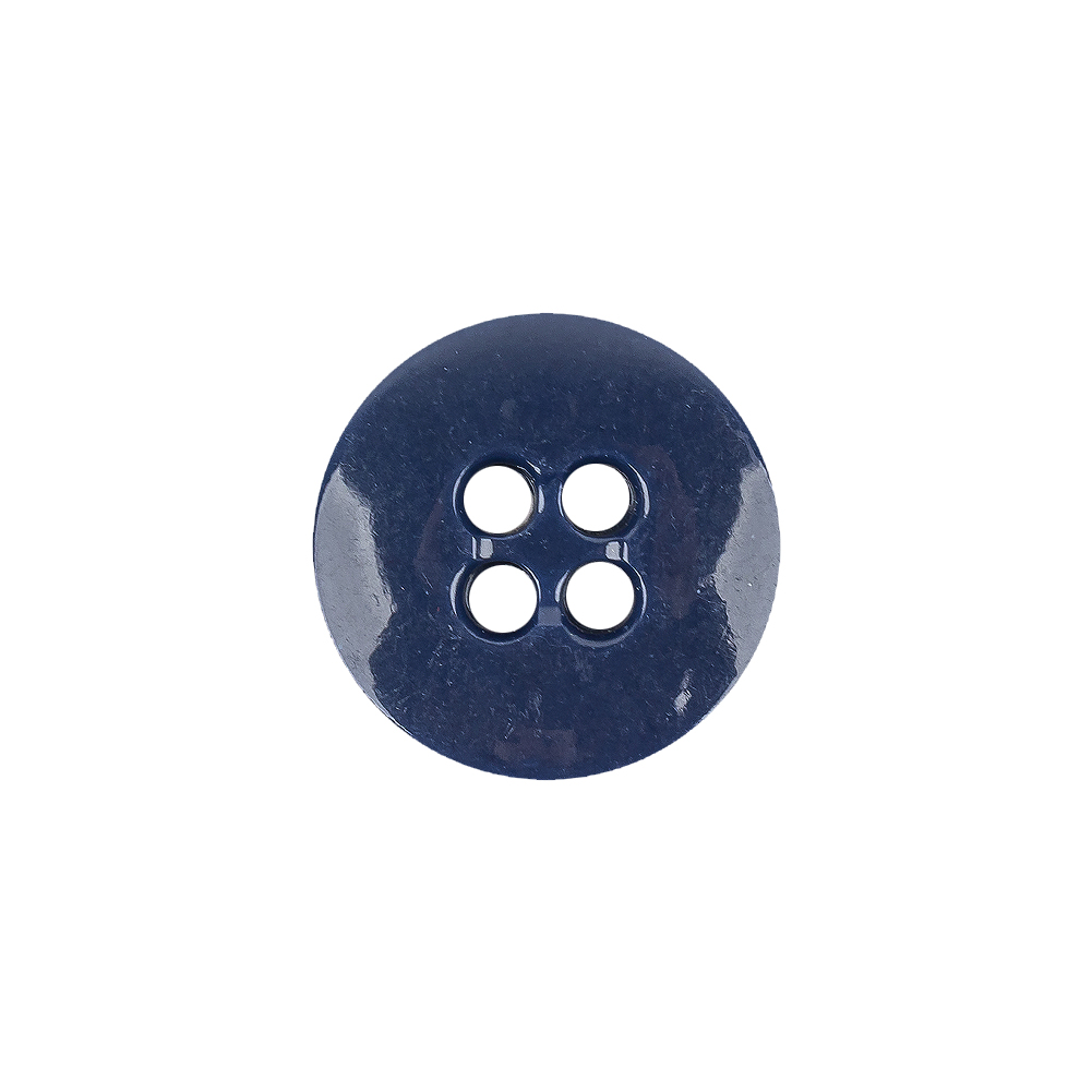 Atlantic Blue Low Convex 4-Hole Plastic Button – 27L/17mm Atlantic Blue Low Convex 4-Hole Plastic Button – 27L/17mm