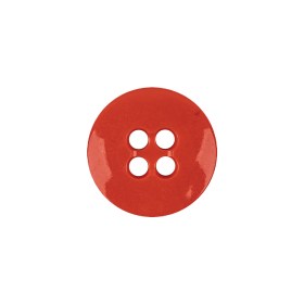Red Orange Low Convex 4-Hole Plastic Button – 27L/17mm Red Orange Low Convex 4-Hole Plastic Button – 27L/17mm