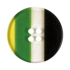Shamrock Stripes Smooth Top 4-Hole Plastic Button – 54L/34mm Shamrock Stripes Smooth Top 4-Hole Plastic Button – 54L/34mm