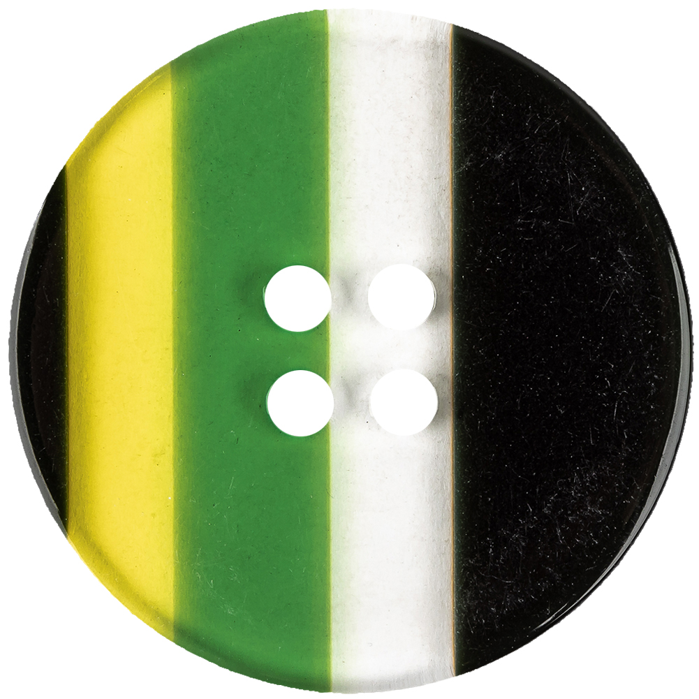 Shamrock Stripes Smooth Top 4-Hole Plastic Button – 70L/44.5mm Shamrock Stripes Smooth Top 4-Hole Plastic Button – 70L/44.5mm