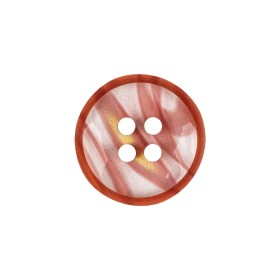 Chili and Clear Abstract Low Convex 4-Hole Plastic Button – 32L/20mm Chili and Clear Abstract Low Convex 4-Hole Plastic Button – 32L/20mm