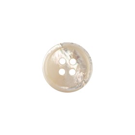 Orange Tinted Beige Narrow Rim 4-Hole Plastic Button – 22L/14mm Orange Tinted Beige Narrow Rim 4-Hole Plastic Button – 22L/14mm