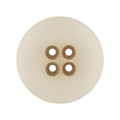 Frosted Matte and Antique Gold Edged 4-Hole Glass-like Button – 44L/28mm Frosted Matte and Antique Gold Edged 4-Hole Glass-like Button – 44L/28mm