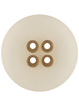 Frosted Matte and Antique Gold Edged 4-Hole Glass-like Button – 44L/28mm Frosted Matte and Antique Gold Edged 4-Hole Glass-like Button – 44L/28mm
