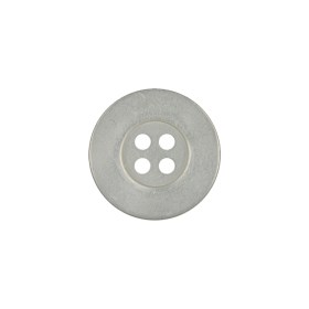 Italian Satin Silver 4-Hole Plastic Dish Button – 28L/18mm Italian Satin Silver 4-Hole Plastic Dish Button – 28L/18mm