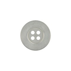Italian Satin Silver 4-Hole Plastic Dish Button – 28L/18mm Italian Satin Silver 4-Hole Plastic Dish Button – 28L/18mm
