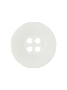 Matte White Shallow Plate 4-Hole Plastic Button – 33L/21mm Matte White Shallow Plate 4-Hole Plastic Button – 33L/21mm