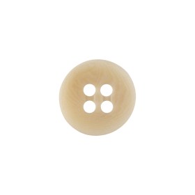 Italian Natural Smooth Top 4-Hole Button – 24L/15mm Italian Natural Smooth Top 4-Hole Button – 24L/15mm