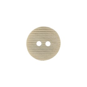 Almond Milk, Shitake and Golden Fleece Textured Stripes 2-Hole Plastic Button – 24L/15mm Almond Milk, Shitake and Golden Fleece Textured Stripes 2-Hole Plastic Button – 24L/15mm