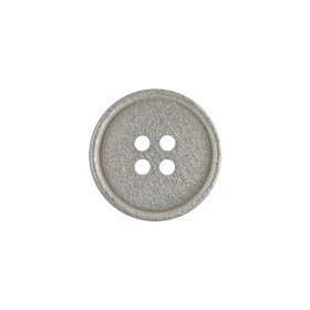 Italian Light Satin Gray Speckled Narrow Rim 4-Hole Button – 28L/18mm Italian Light Satin Gray Speckled Narrow Rim 4-Hole Button – 28L/18mm