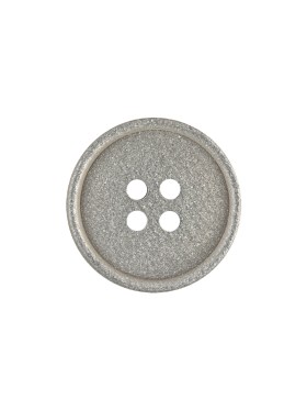 Italian Light Satin Gray Speckled Narrow Rim 4-Hole Button – 28L/18mm Italian Light Satin Gray Speckled Narrow Rim 4-Hole Button – 28L/18mm