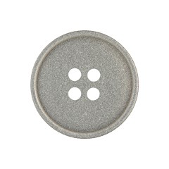 Italian Light Satin Gray Speckled Narrow Rim 4-Hole Button – 40L/25.5mm Italian Light Satin Gray Speckled Narrow Rim 4-Hole Button – 40L/25.5mm