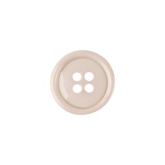 Italian Semi-Shiny Bone 4-Hole Plastic Button – 24L/15mm Italian Semi-Shiny Bone 4-Hole Plastic Button – 24L/15mm