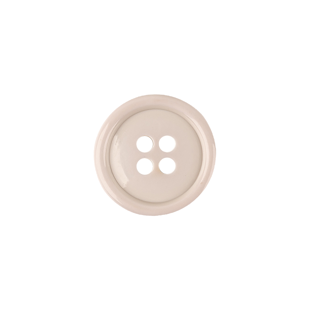 Italian Semi-Shiny Bone 4-Hole Plastic Button – 24L/15mm Italian Semi-Shiny Bone 4-Hole Plastic Button – 24L/15mm