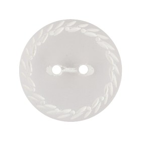 Translucent Frosted Glass-like Button with Star White Etched Rim – 44L/28mm Translucent Frosted Glass-like Button with Star White Etched Rim – 44L/28mm