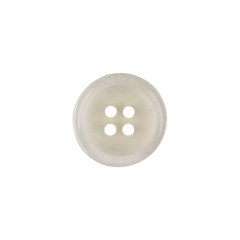 Italian Slightly Tinted Transparent 4-Hole Plastic Button – 24L/15mm Italian Slightly Tinted Transparent 4-Hole Plastic Button – 24L/15mm
